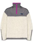 Ader Error Fleece Zip-front Sweatshirt - White