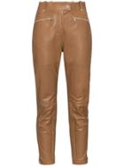 Burberry Petertown Biker-style Trousers - Brown