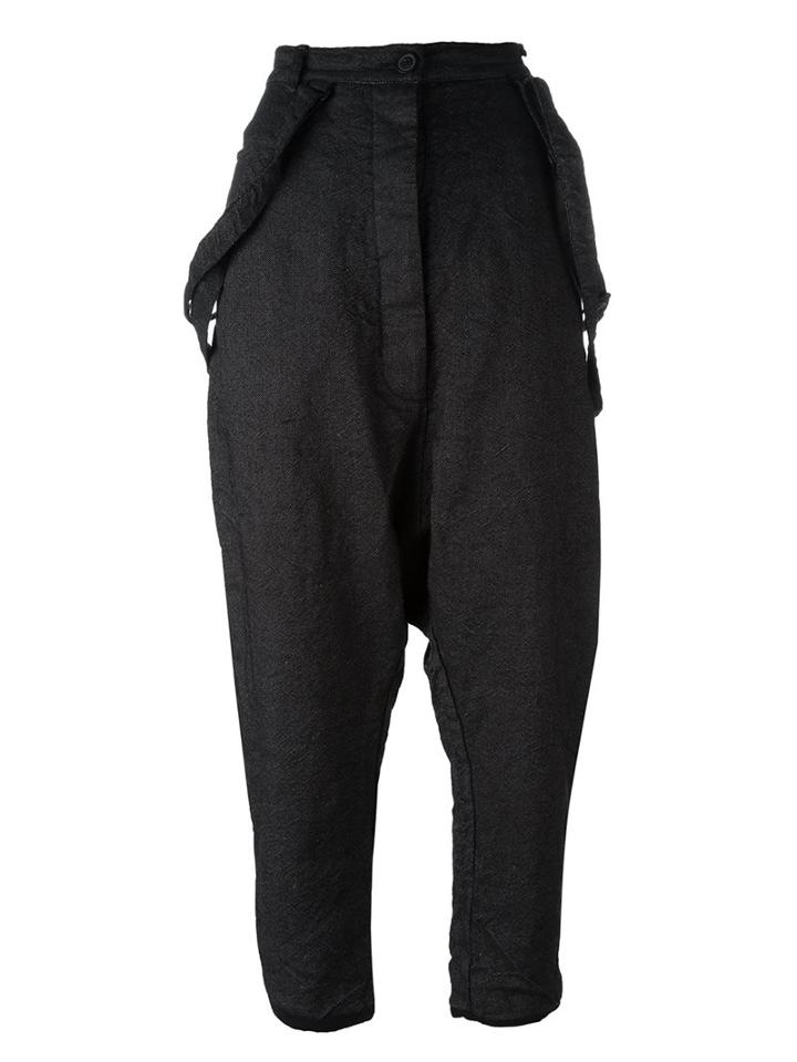Rundholz Trousers With Braces, Women's, Size: Small, Grey, Cotton/linen/flax/wool