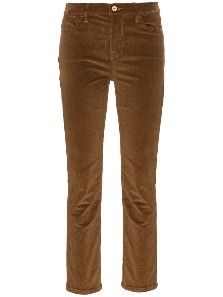 Frame Denim Le High Boot Cut Velvet Jeans - Brown