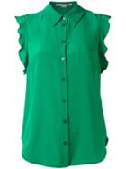 Stella Mccartney Frill Blouse, Women's, Size: 40, Green, Silk