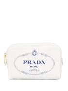 Prada Logo Make Up Bag - White
