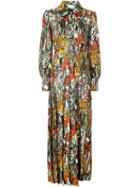 Gucci Hidden Animal Maxi Dress - Red