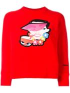 Dsquared2 Visor Woman Cropped Sweatshirt, Women's, Size: Xs, Red, Cotton