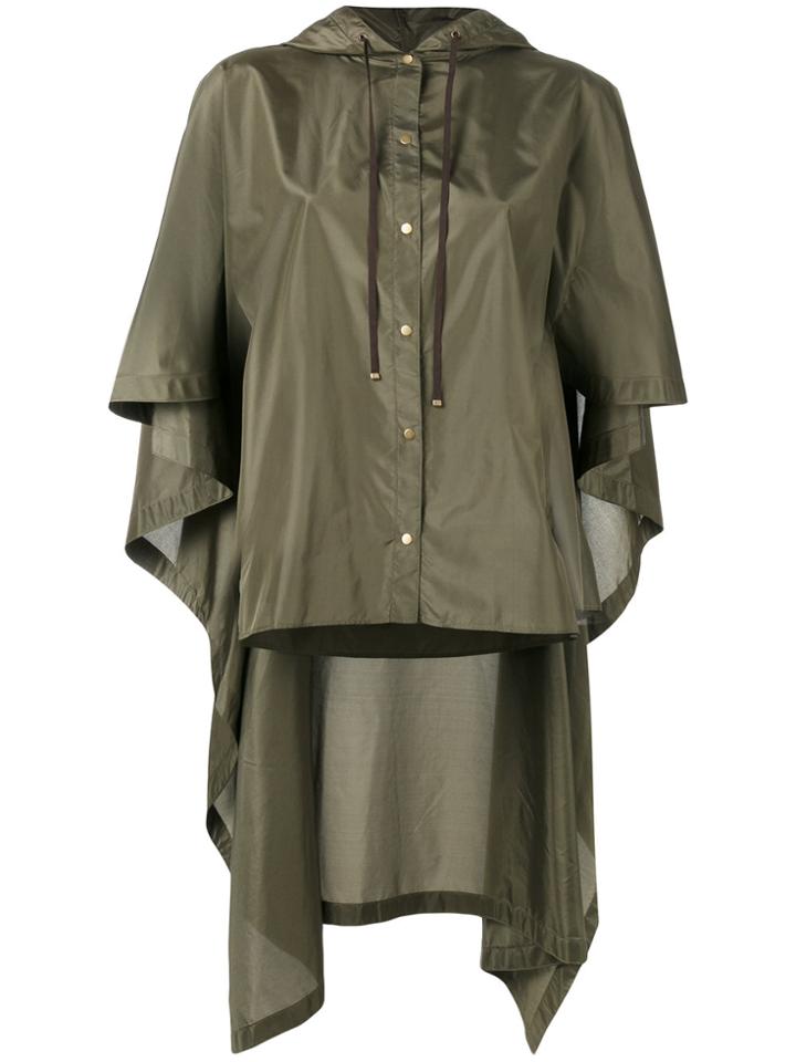 Kenzo High-low Cape Jacket - Green