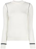 Armani Exchange Contrast Trim Jumper - White