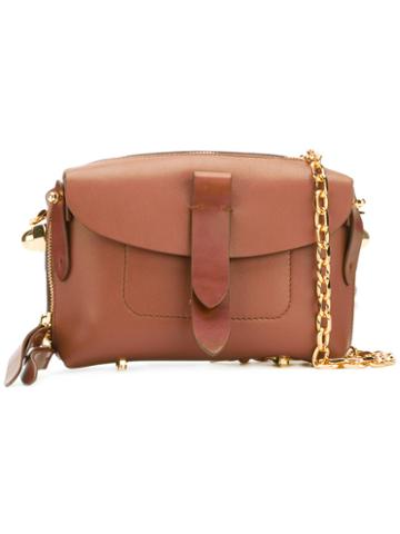 Pugnetti Parma Shoulder Bag, Women's, Brown, Calf Leather