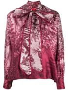 F.r.s For Restless Sleepers Pussy Bow Printed Blouse - Pink