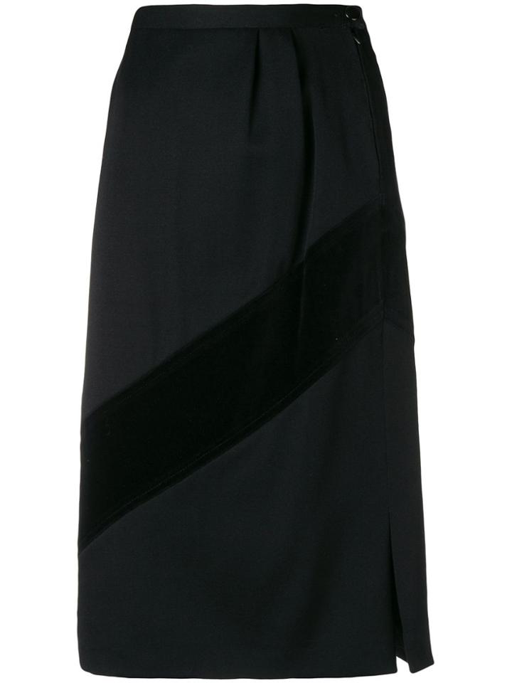Valentino Vintage 1980's Straight Skirt - Black