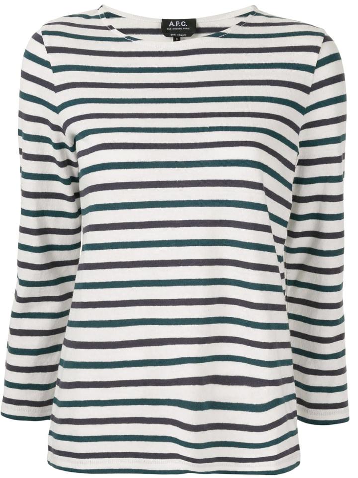 A.p.c. Long-sleeve Striped T-shirt - White