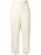 Twin-set Cropped Trousers - Neutrals