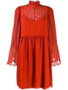 See By Chloé Embellished Georgette Dress - Red