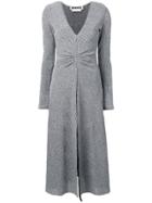 Rotate Ruched Midi Dress - Silver