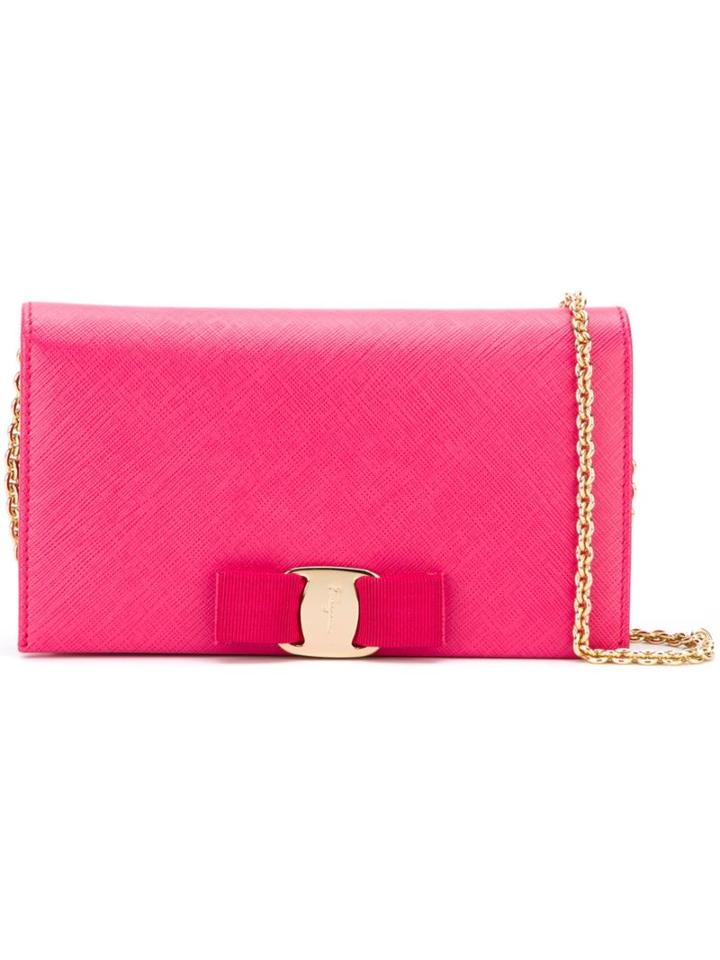Salvatore Ferragamo 'vara' Wallet Chain, Women's, Pink/purple