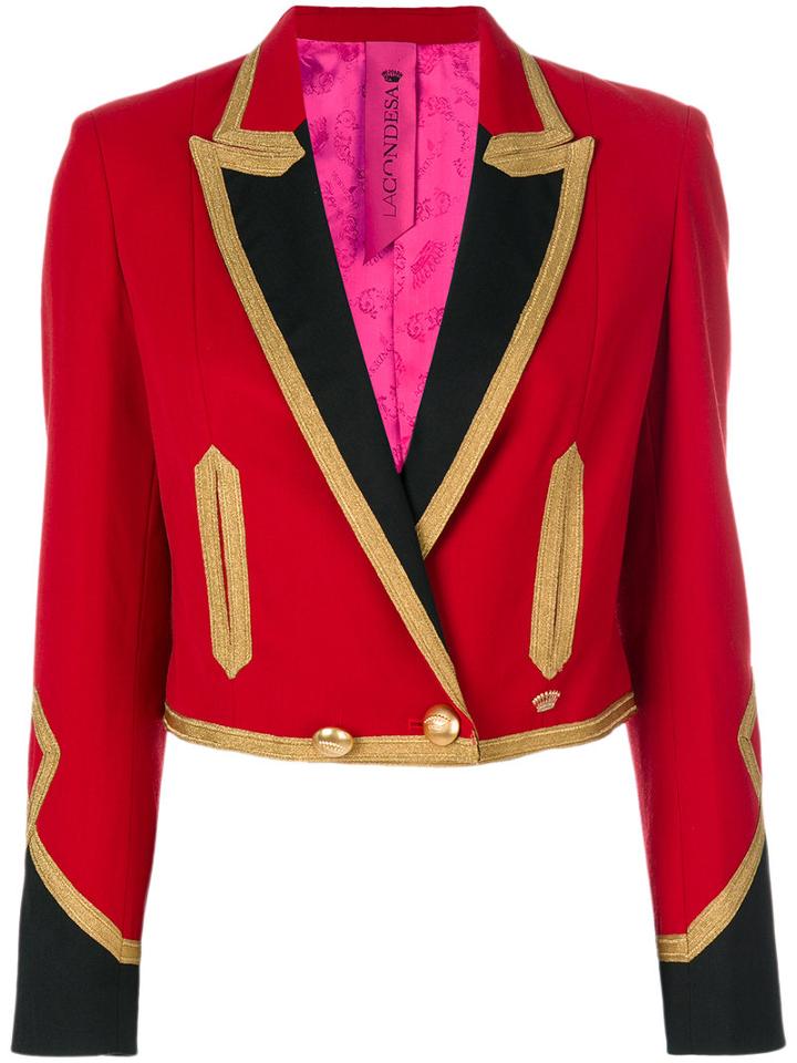 La Condesa - Caballera Jacket - Women - Polyester/wool - 38, Red, Polyester/wool