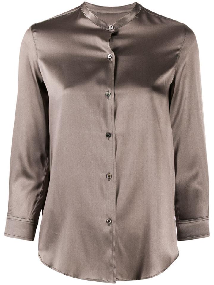 Blanca Mandarin Collar Shirt - Grey