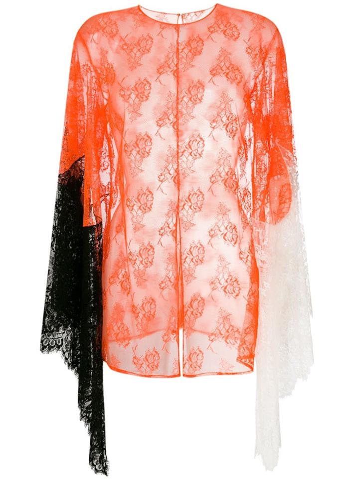 Christopher Kane Neon Lace Top - Yellow & Orange