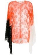 Christopher Kane Neon Lace Top - Yellow & Orange