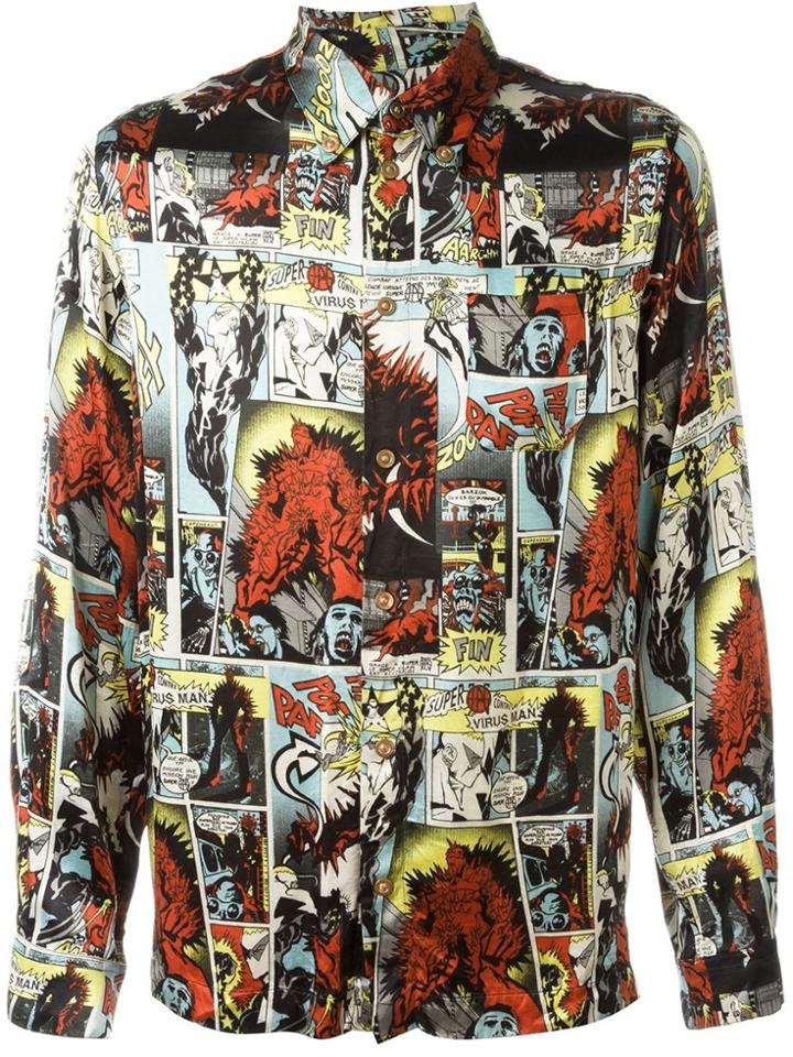 Jean Paul Gaultier Vintage Comic Print Shirt - Multicolour