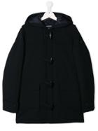 Emporio Armani Kids Hooded Duffle Coat - Blue