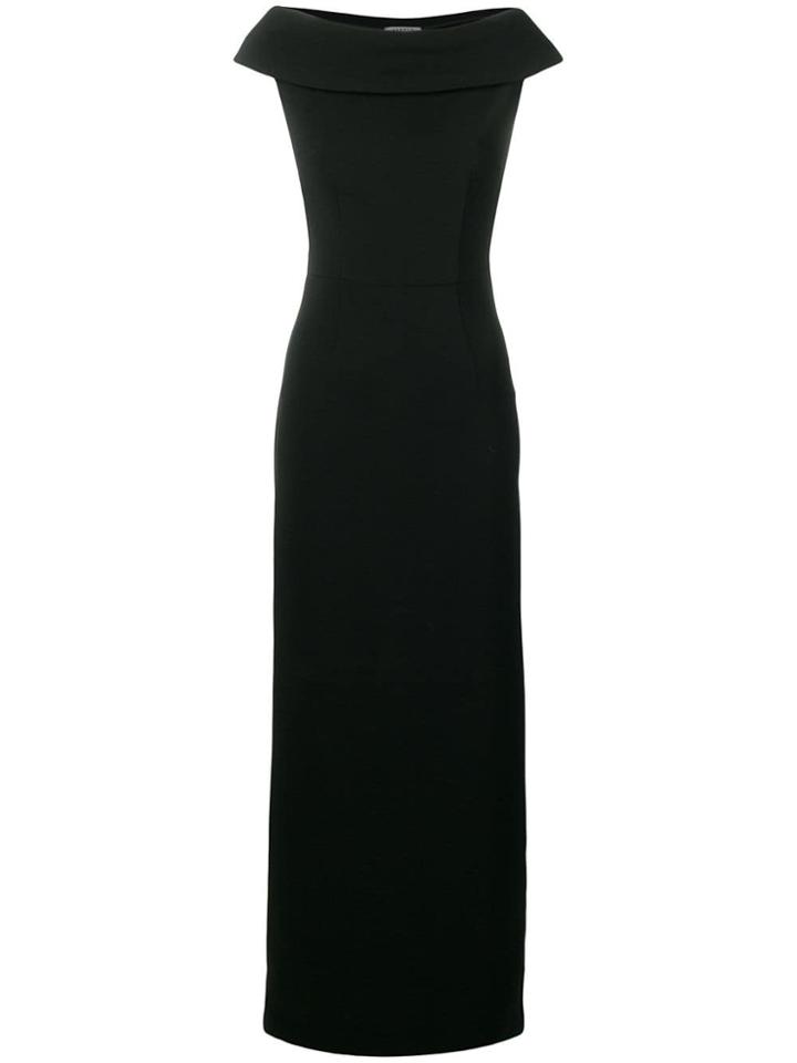 P.a.r.o.s.h. Boat Neck Gown - Black