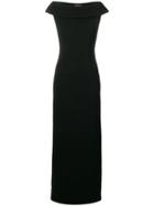 P.a.r.o.s.h. Boat Neck Gown - Black