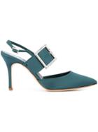 Manolo Blahnik Beladona Pointed Toe Pumps - Green