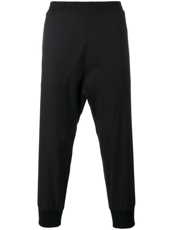 Neil Barrett Navy Drop Crotch Track Pants - Blue