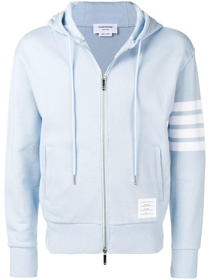 Thom Browne Pom-pom 4-bar Oversized Hoodie - Blue
