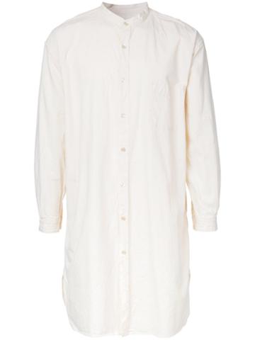 Marka - Long Band Collar Shirt - Men - Cotton - 3, White, Cotton