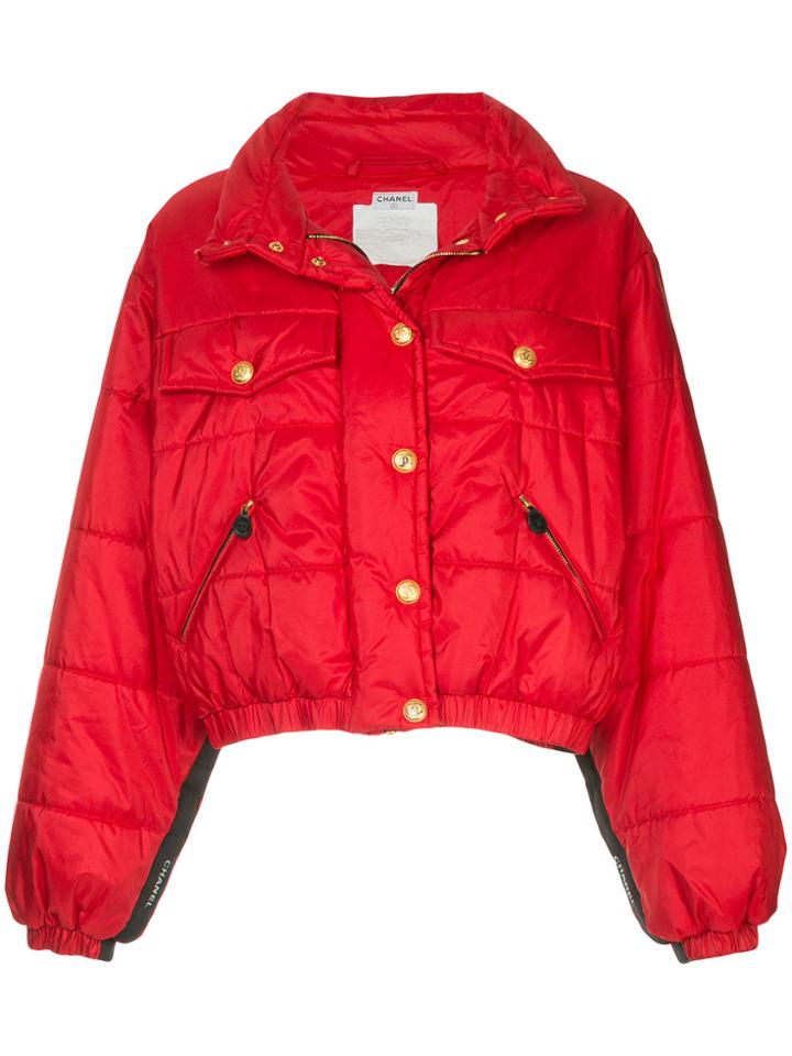 Chanel Vintage Padded Boxy Jacket - Red