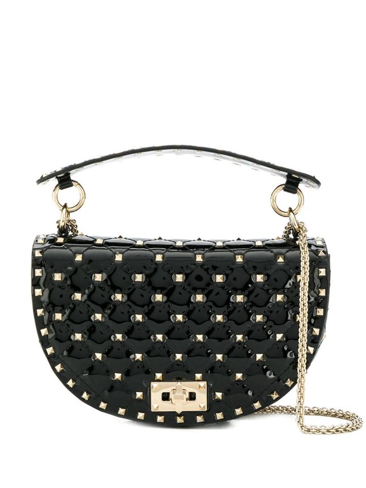 Valentino Valentino Garavani Rockstud Spike Saddle Bag - Black