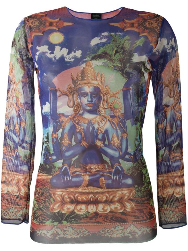 Jean Paul Gaultier Vintage Sheer Shera Print Top