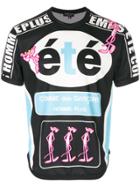 Comme Des Garçons Vintage Pink Panther Print Cyclist T-shirt - Black
