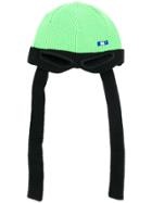 Ader Error Eye-hole Detail Ribbed Hat - Green