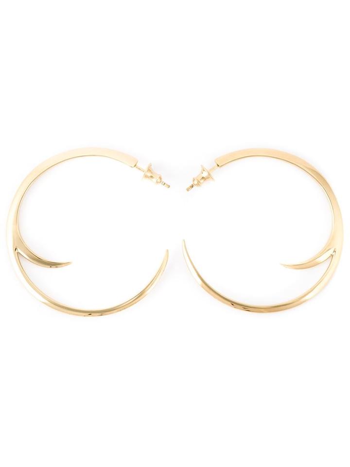 Shaun Leane Cat Claw Hoop Earrings, Women's, Metallic