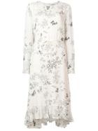 Essentiel Antwerp Floral Flared Midi Dress - White