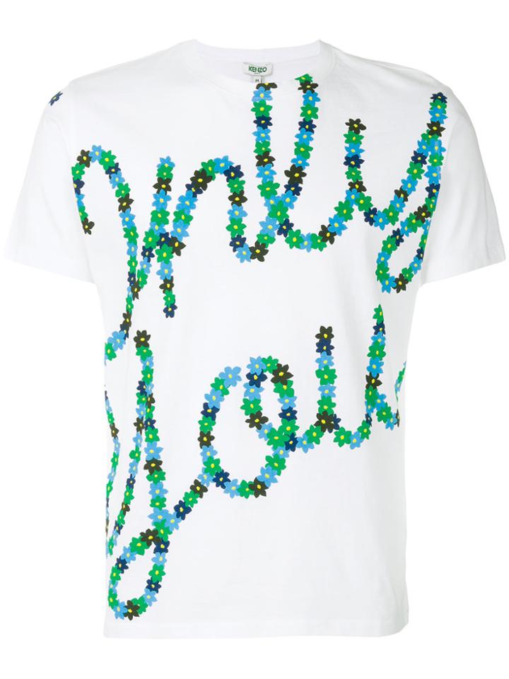 Kenzo Only You Floral T-shirt - White