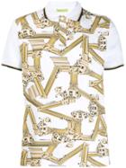 Versace Jeans Couture Pillar Print Polo Shirt - White