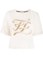 Fendi Ff Karligraphy T-shirt - Neutrals