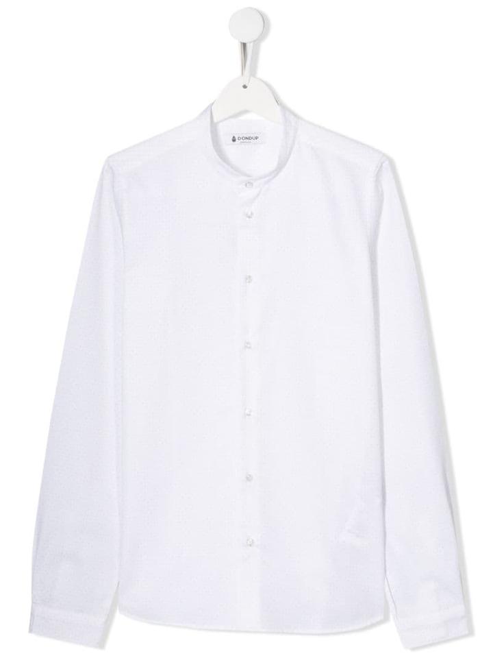 Dondup Kids Teen Mandarin Collar Shirt - White