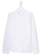 Dondup Kids Teen Mandarin Collar Shirt - White