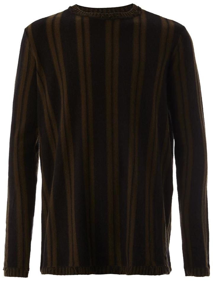 Ziggy Chen Double Striped Jumper, Men's, Size: 48, Black, Cashmere