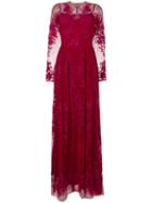 Zuhair Murad Lace Mermaid Gown, Women's, Size: 42, Red, Silk/polyester