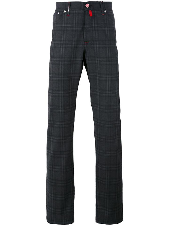 Kiton - Checked Chinos - Men - Nylon/spandex/elastane/wool - 33, Grey, Nylon/spandex/elastane/wool