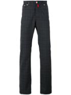 Kiton - Checked Chinos - Men - Nylon/spandex/elastane/wool - 33, Grey, Nylon/spandex/elastane/wool