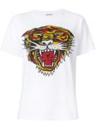 P.a.r.o.s.h. - Perforated Tiger T-shirt - Women - Cotton - L, White, Cotton