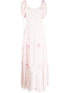Love Shack Fancy Floral-print Empire Dress - Neutrals