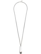 Alexander Mcqueen Paper Clip Pendant Necklace - Grey