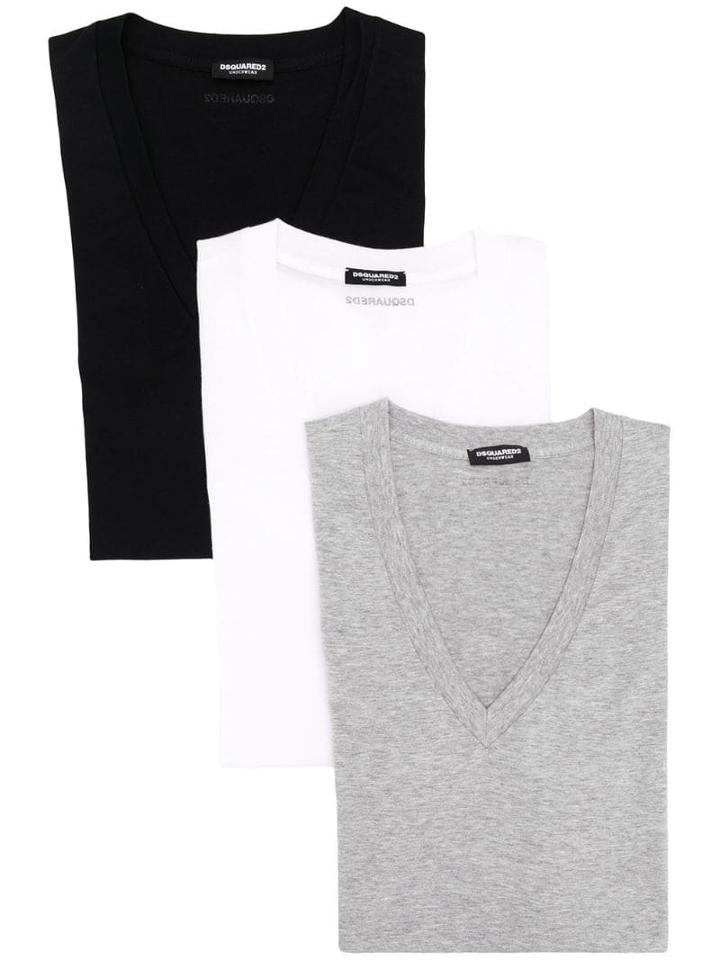 Dsquared2 V-neck T-shirt Pack - Black